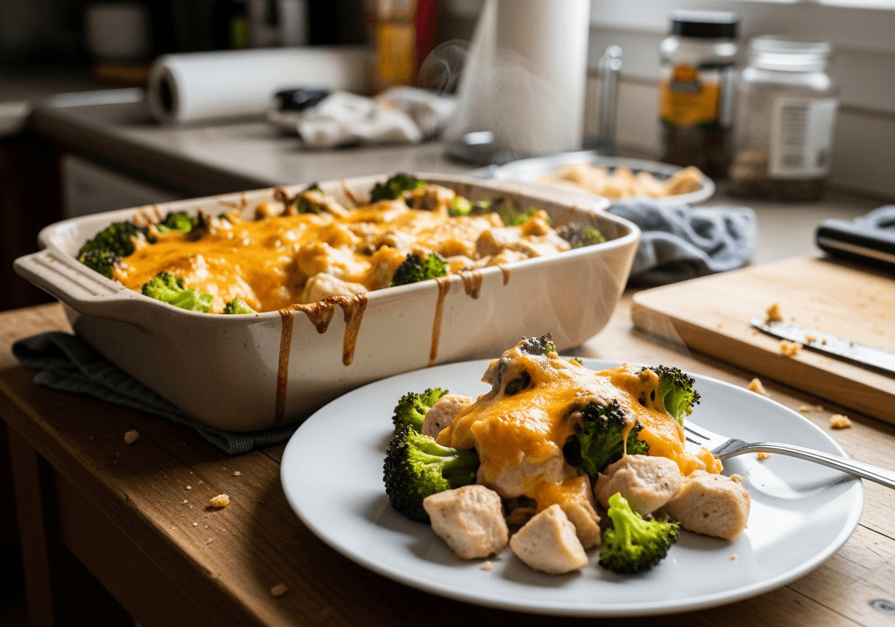 Cheesy Chicken Broccoli Bake