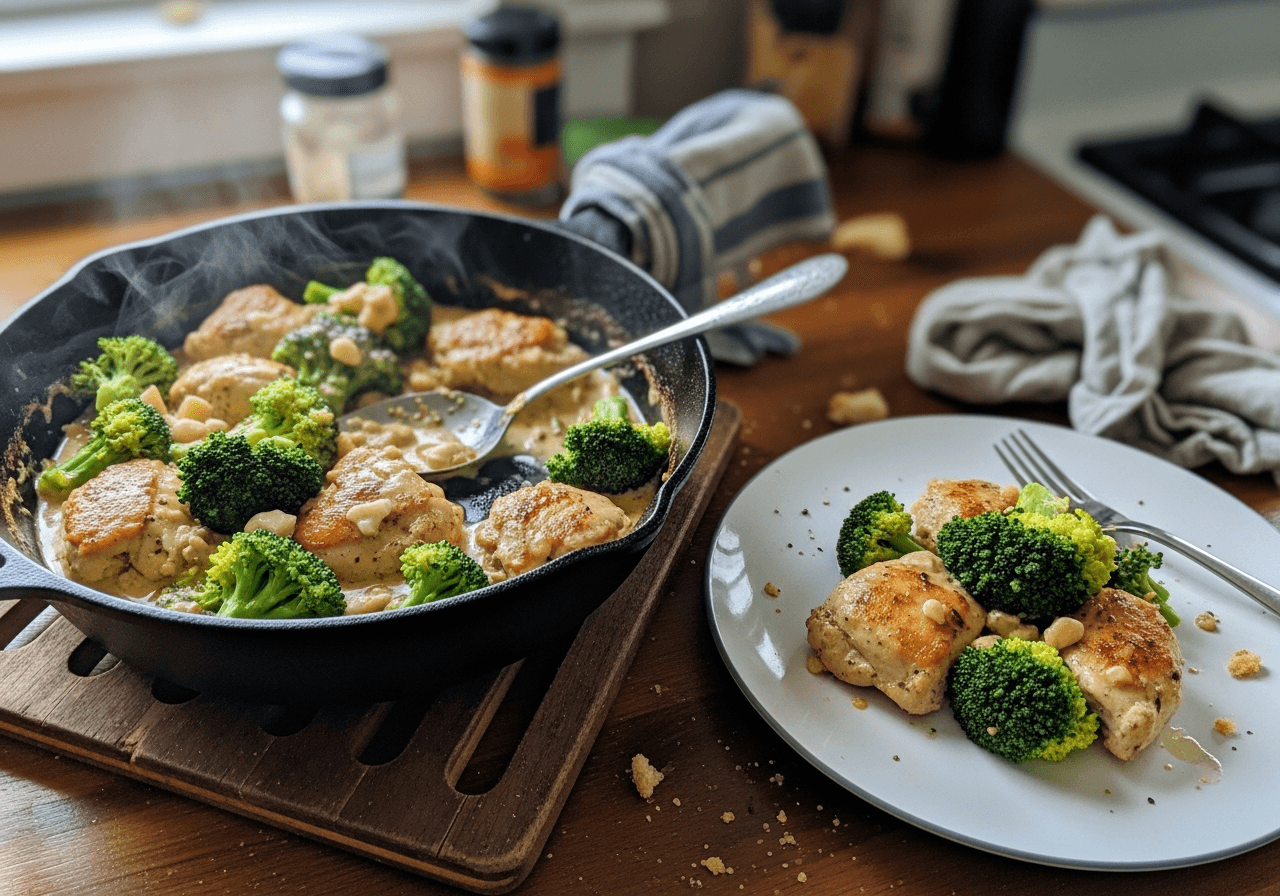 Creamy Dijon Chicken & Broccoli Skillet