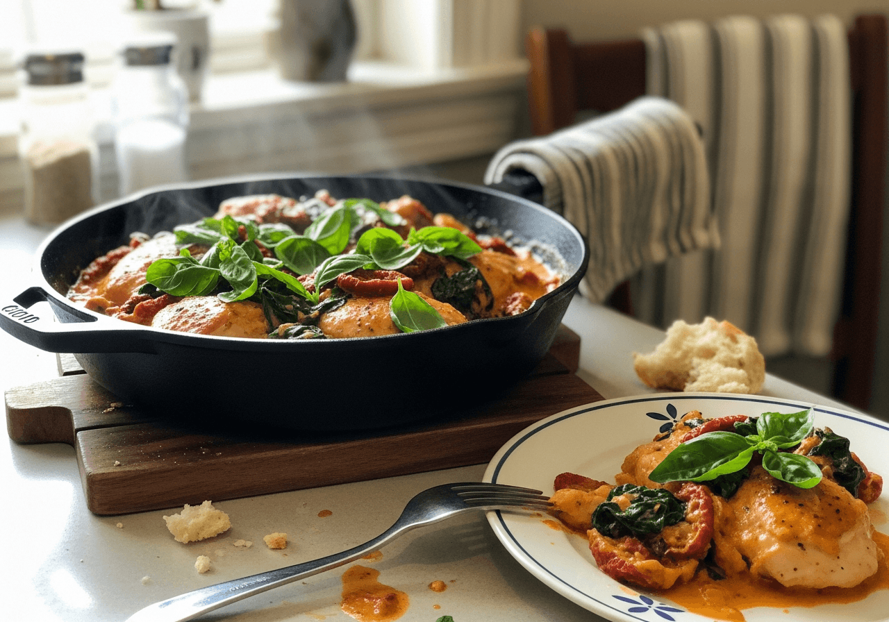 Creamy Sun-Dried Tomato Chicken Skillet