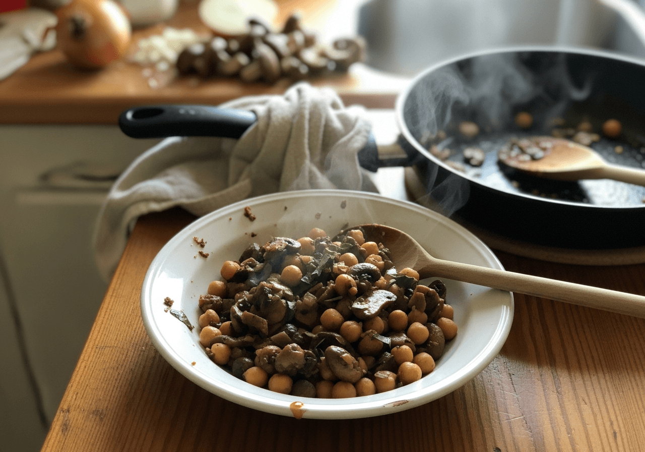 Hearty Mushroom and Chickpea Skillet