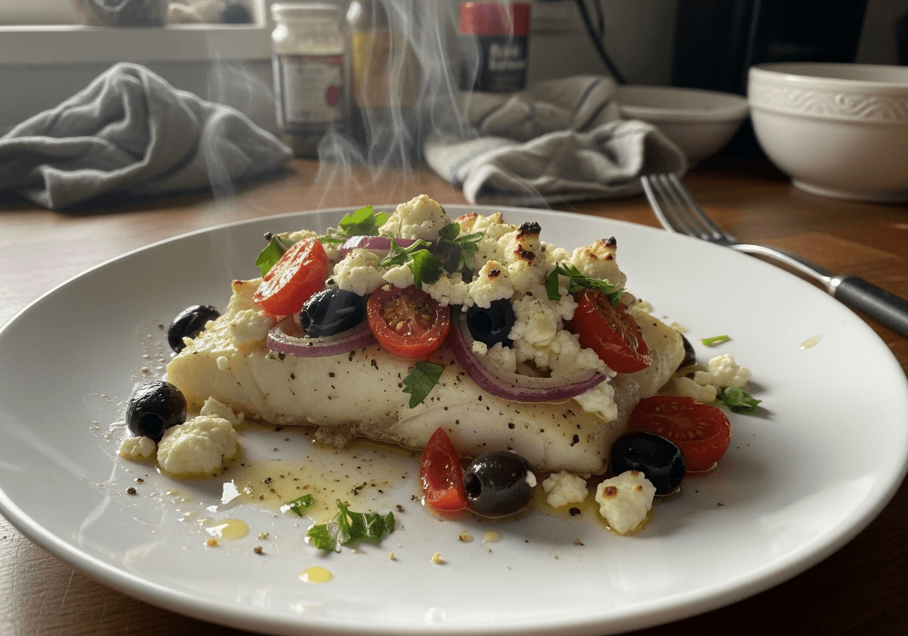 Mediterranean Baked Cod with Feta