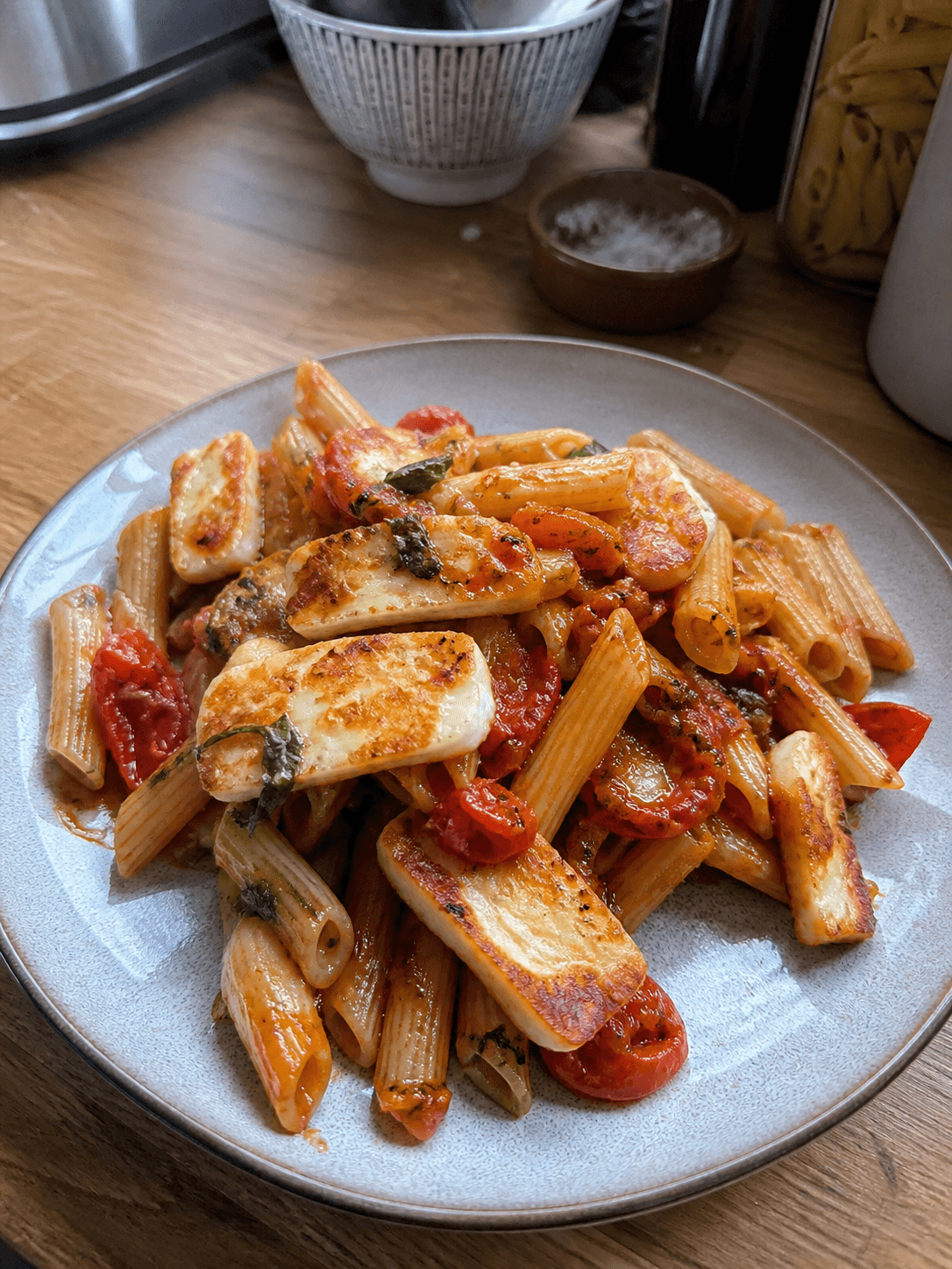 Mediterranean Halloumi Pasta