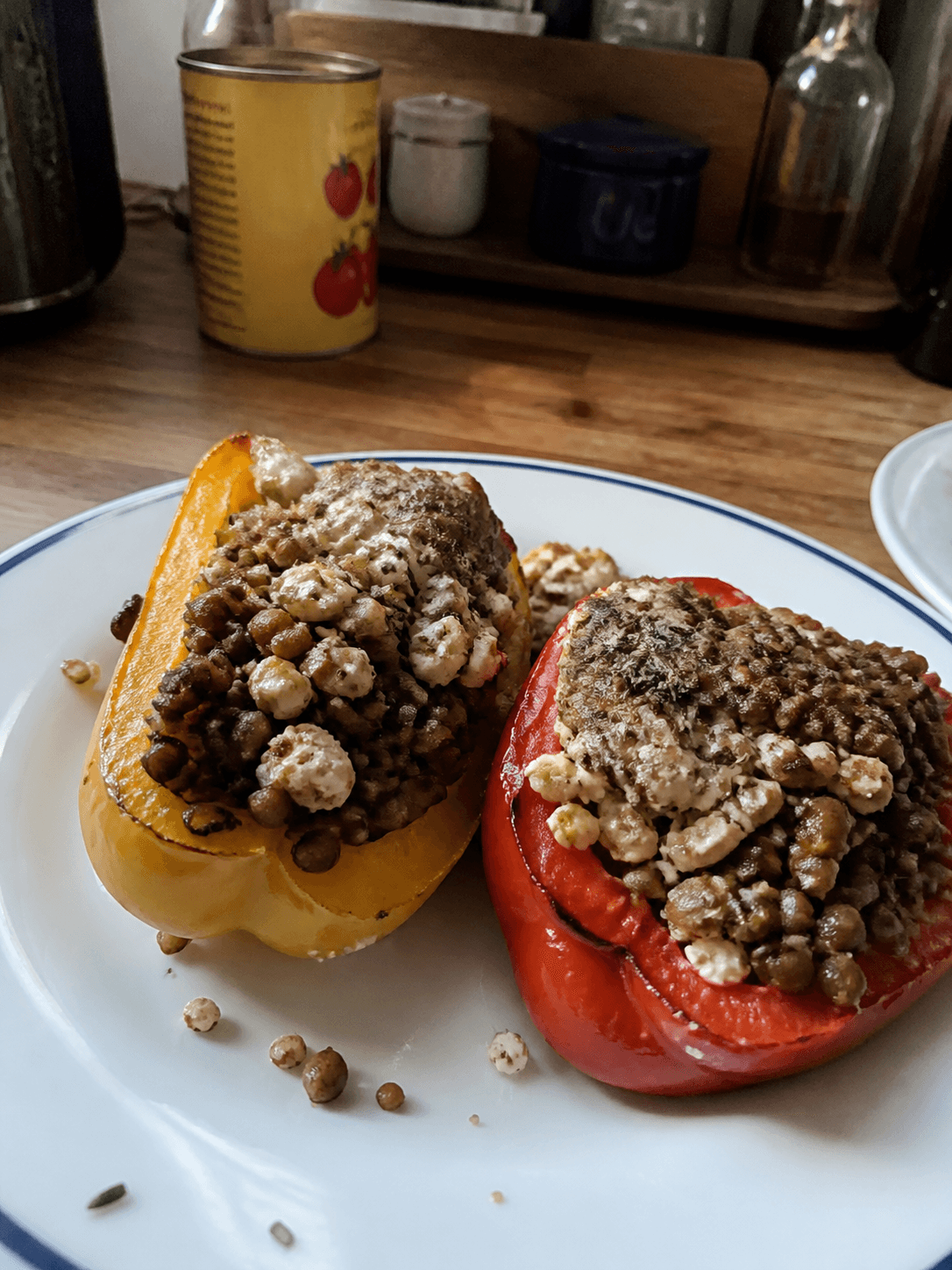 Mediterranean Lentil Stuffed Peppers