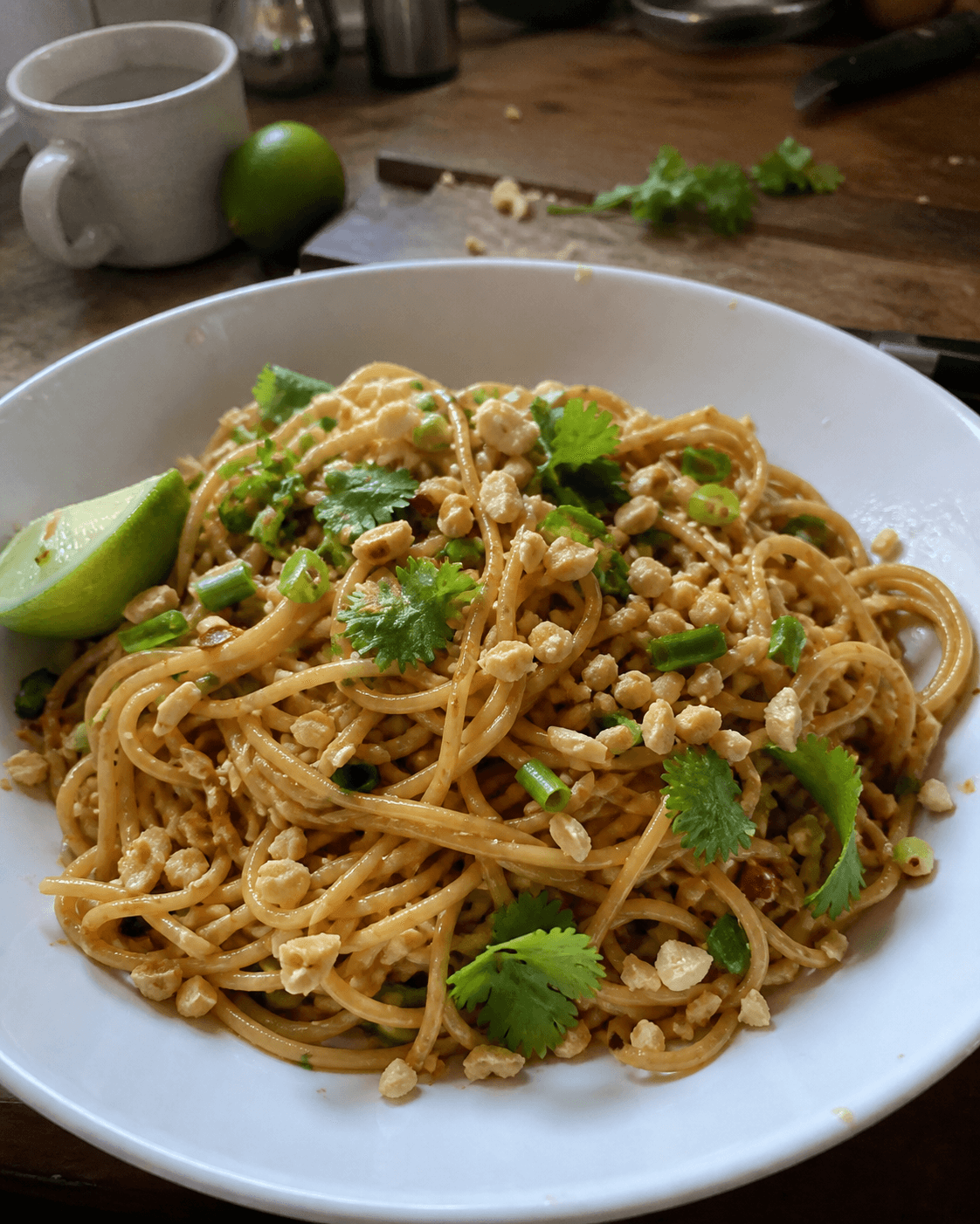 Quick Peanut Lime Noodles