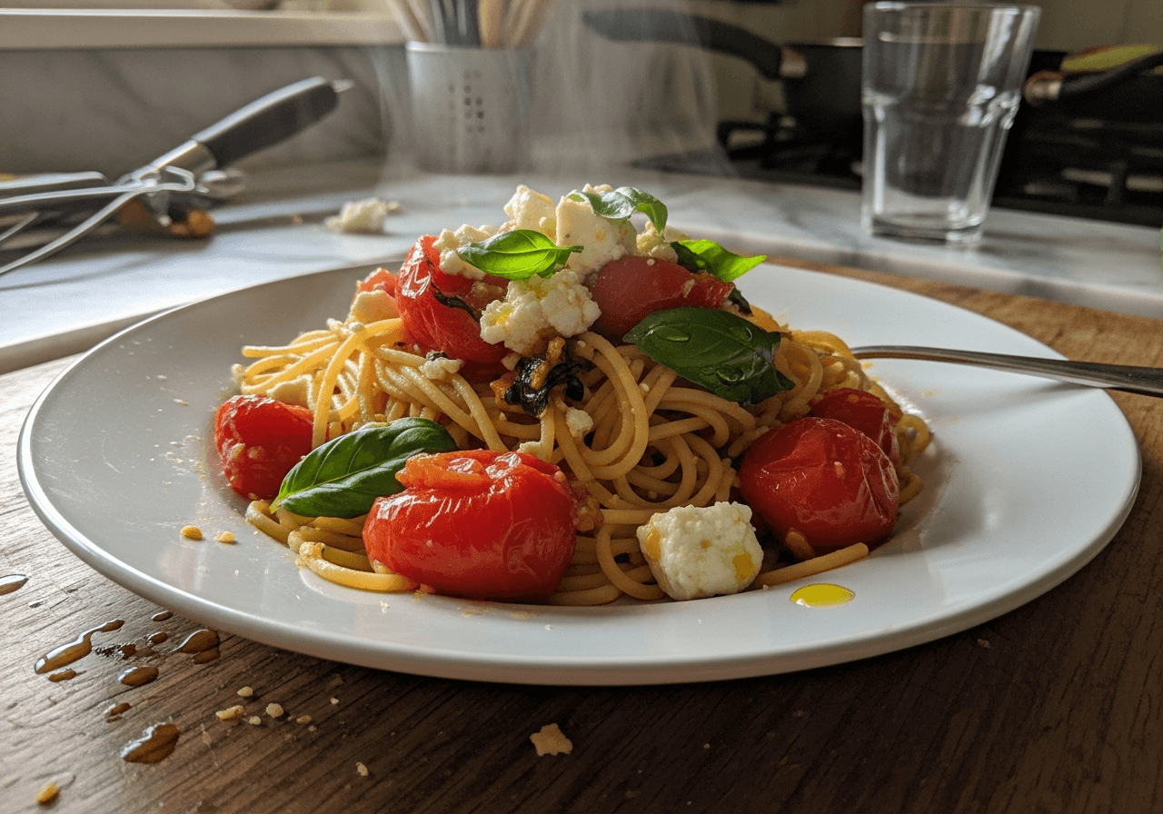 Simple Tomato and Feta Pasta