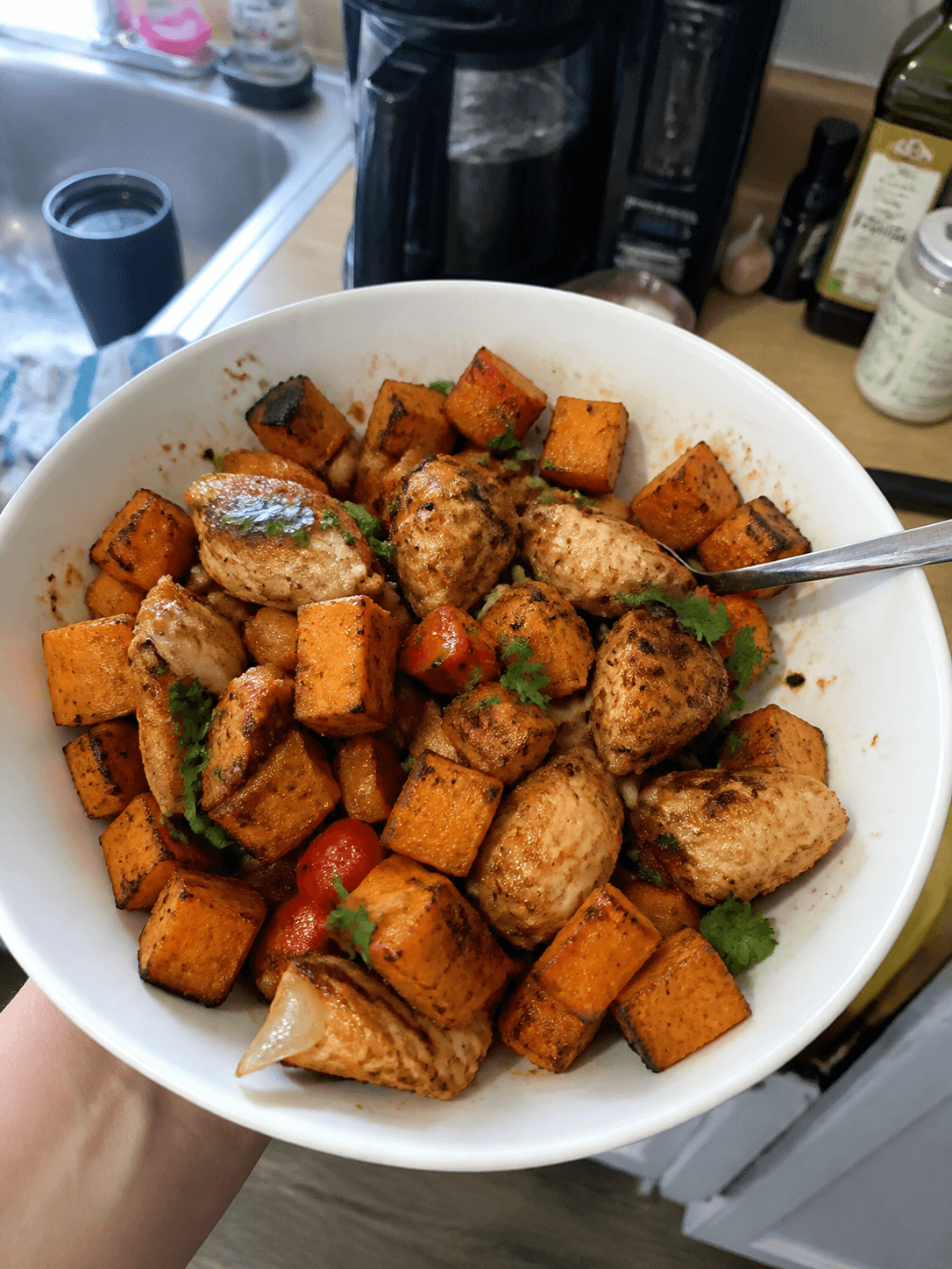 Spicy Chicken & Sweet Potato Power Skillet