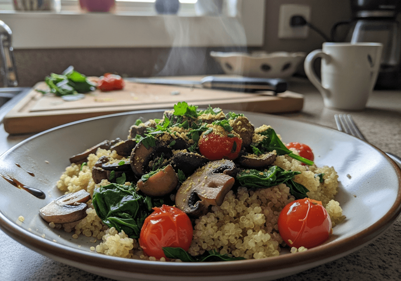 Umami Quinoa Mushroom Bowl