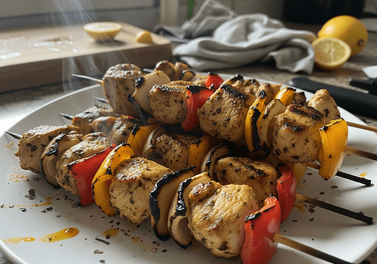 Zesty Chicken and Bell Pepper Skewers