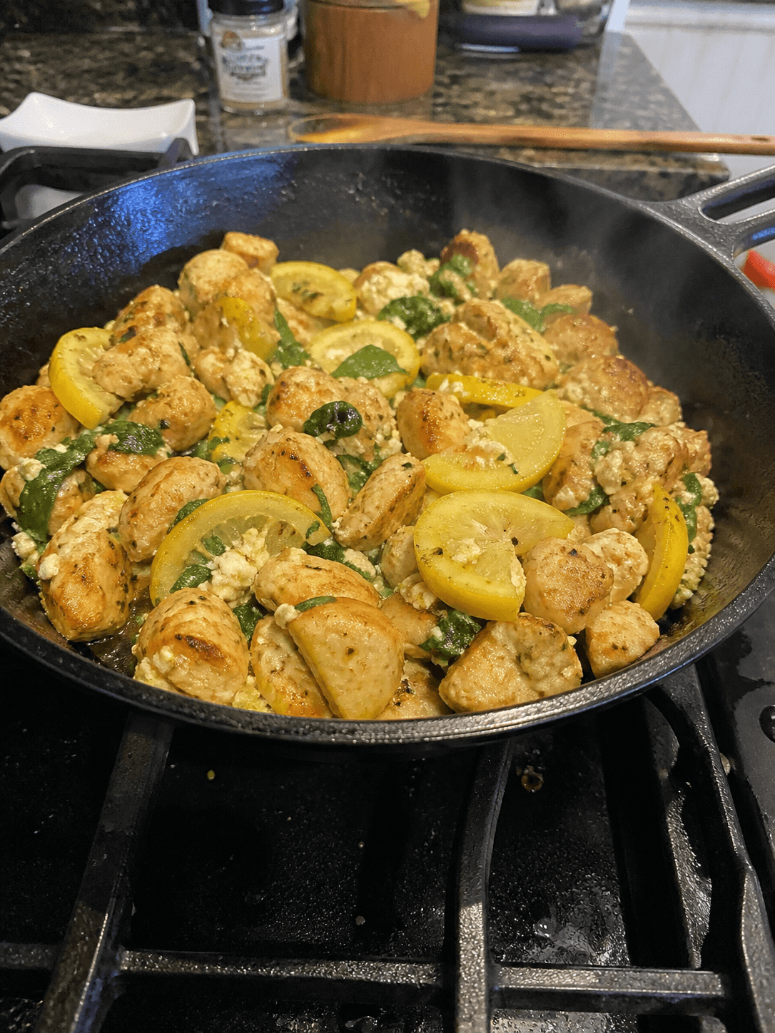 Zesty Lemon Cottage Chicken Skillet