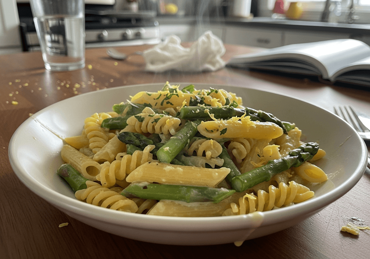 Zesty Lemon Ricotta Asparagus Pasta