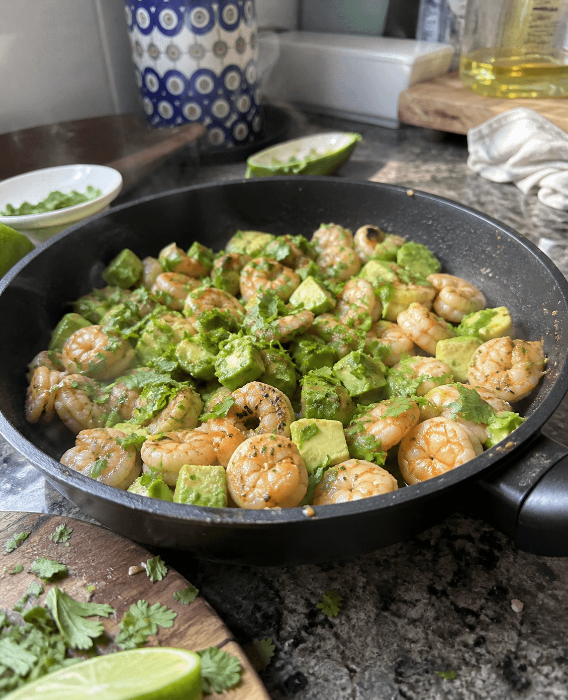 Zesty Lime Shrimp & Avocado Skillet